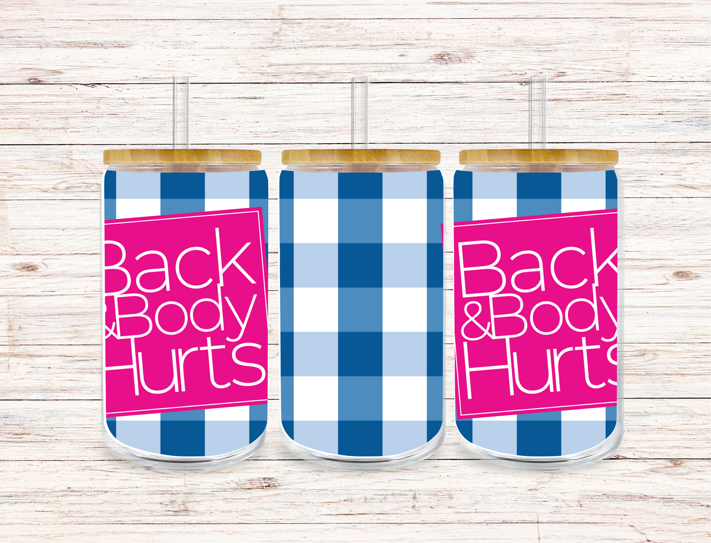 Back and Body Glass Tumbler