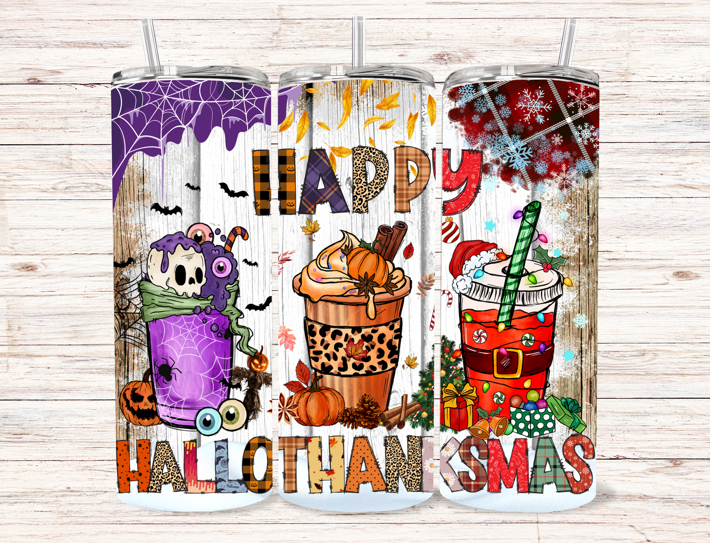 Hallothanksmas Skinny Tumbler