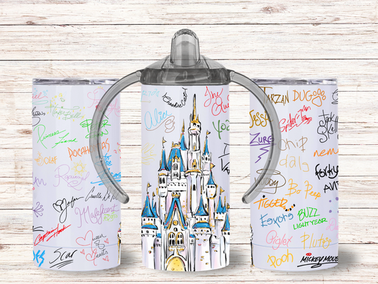 Disney Castle Autographs Dual Lid Kids Tumbler