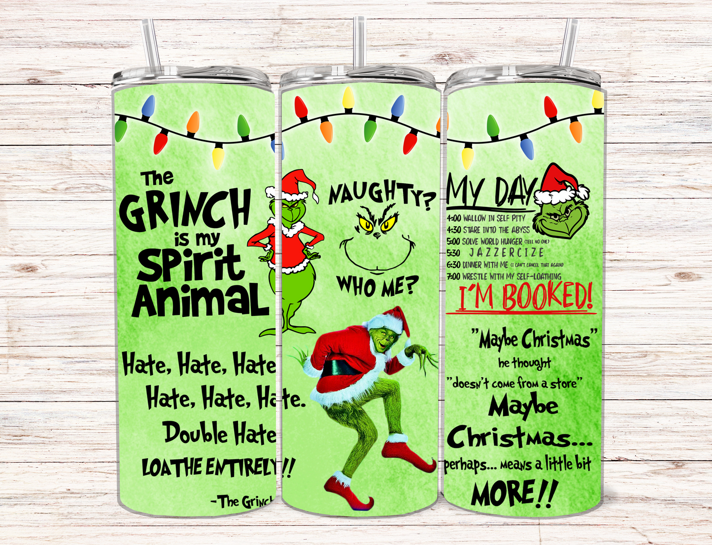 Grinch Spirit Animal Skinny Tumbler