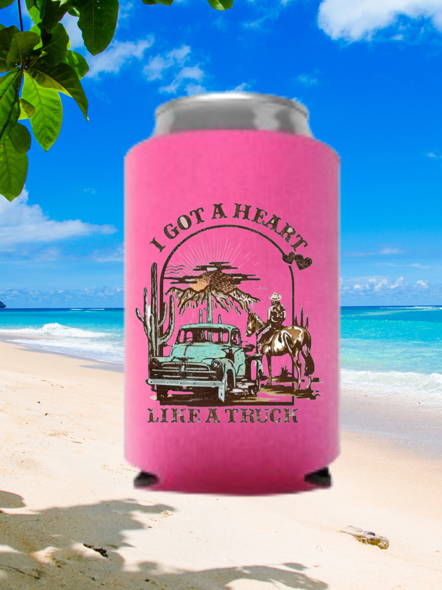 Heart Like A Truck Can Cooler