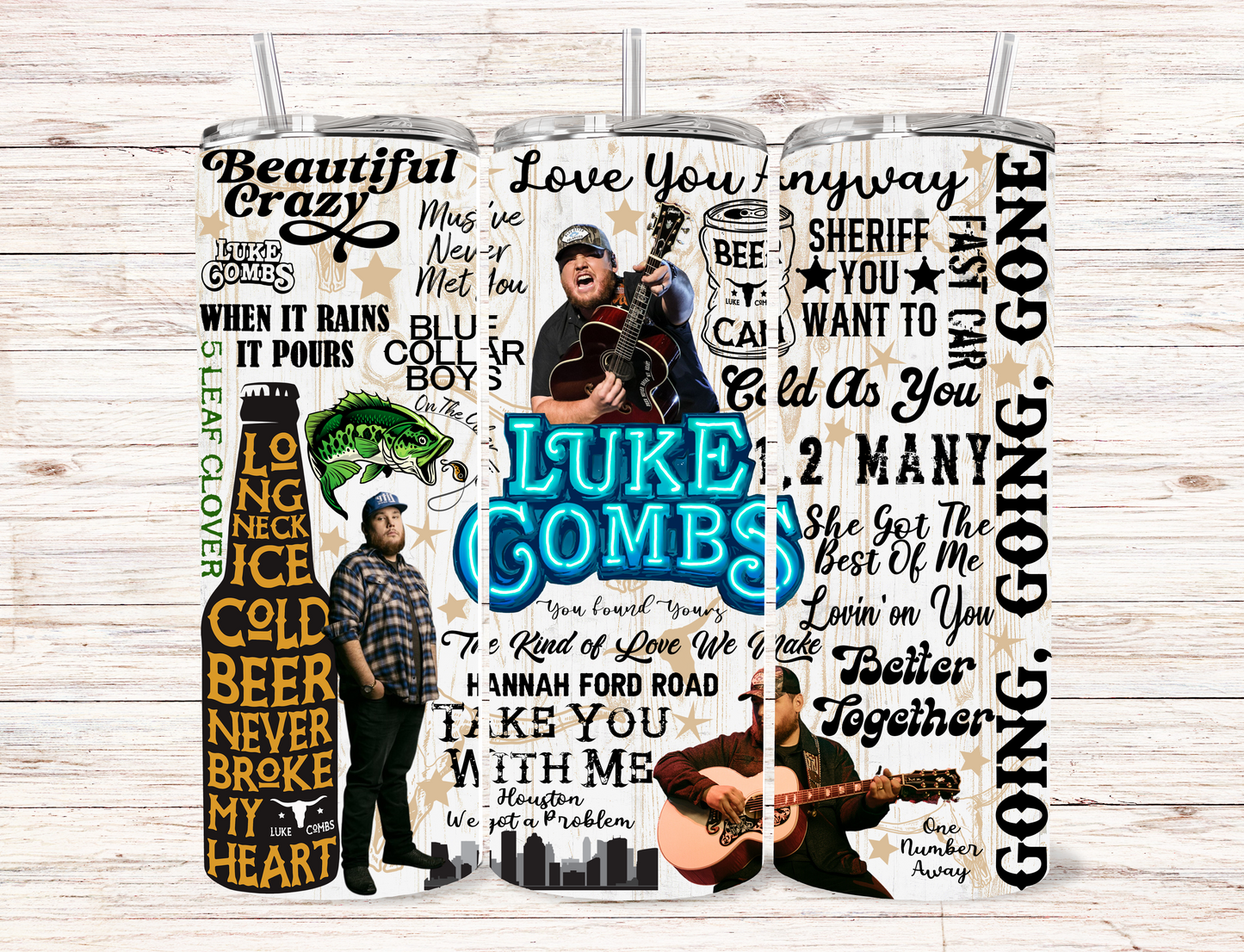 Luke Combs Skinny Tumbler