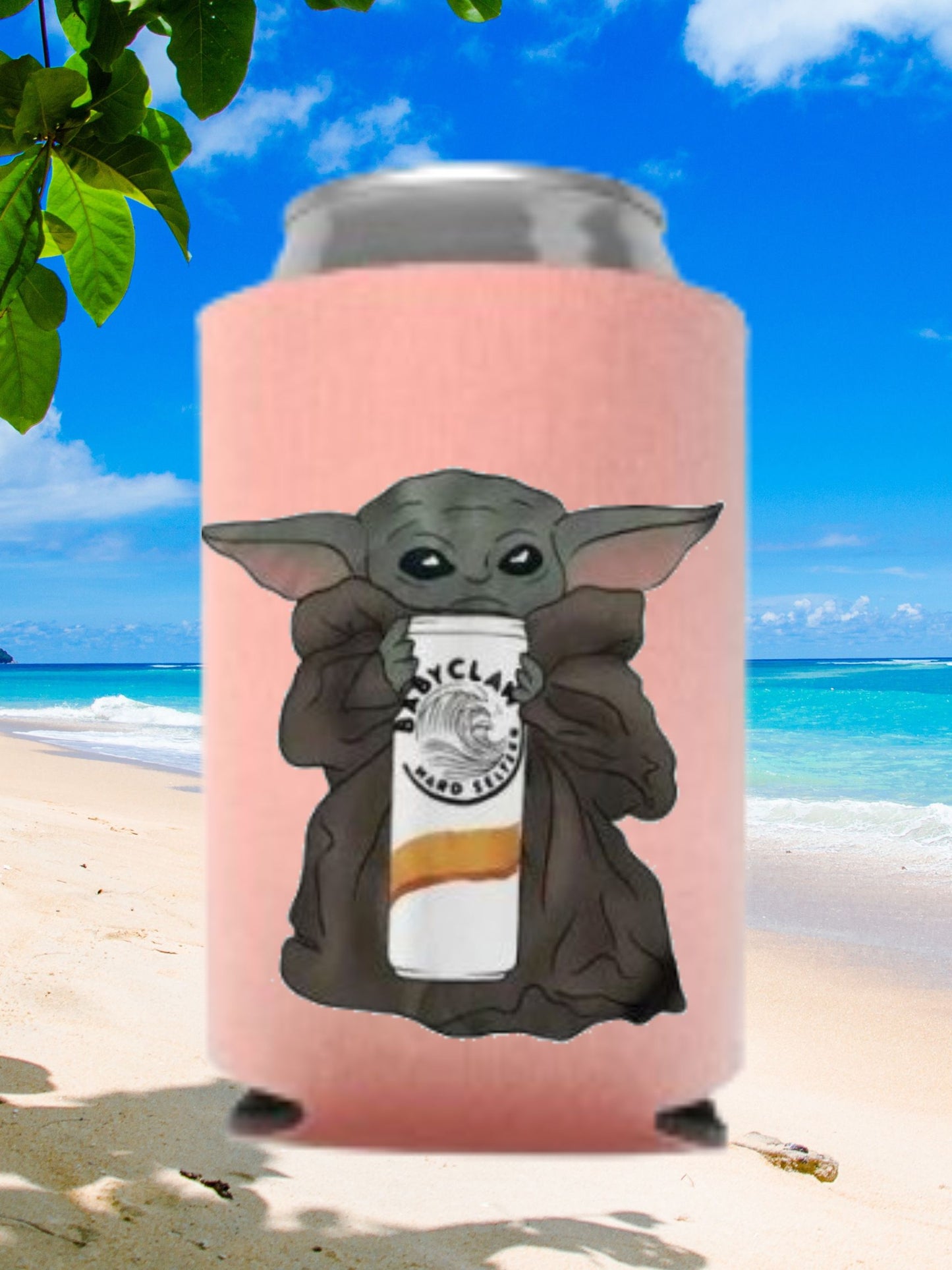 Baby Yoda White Claw Can Cooler